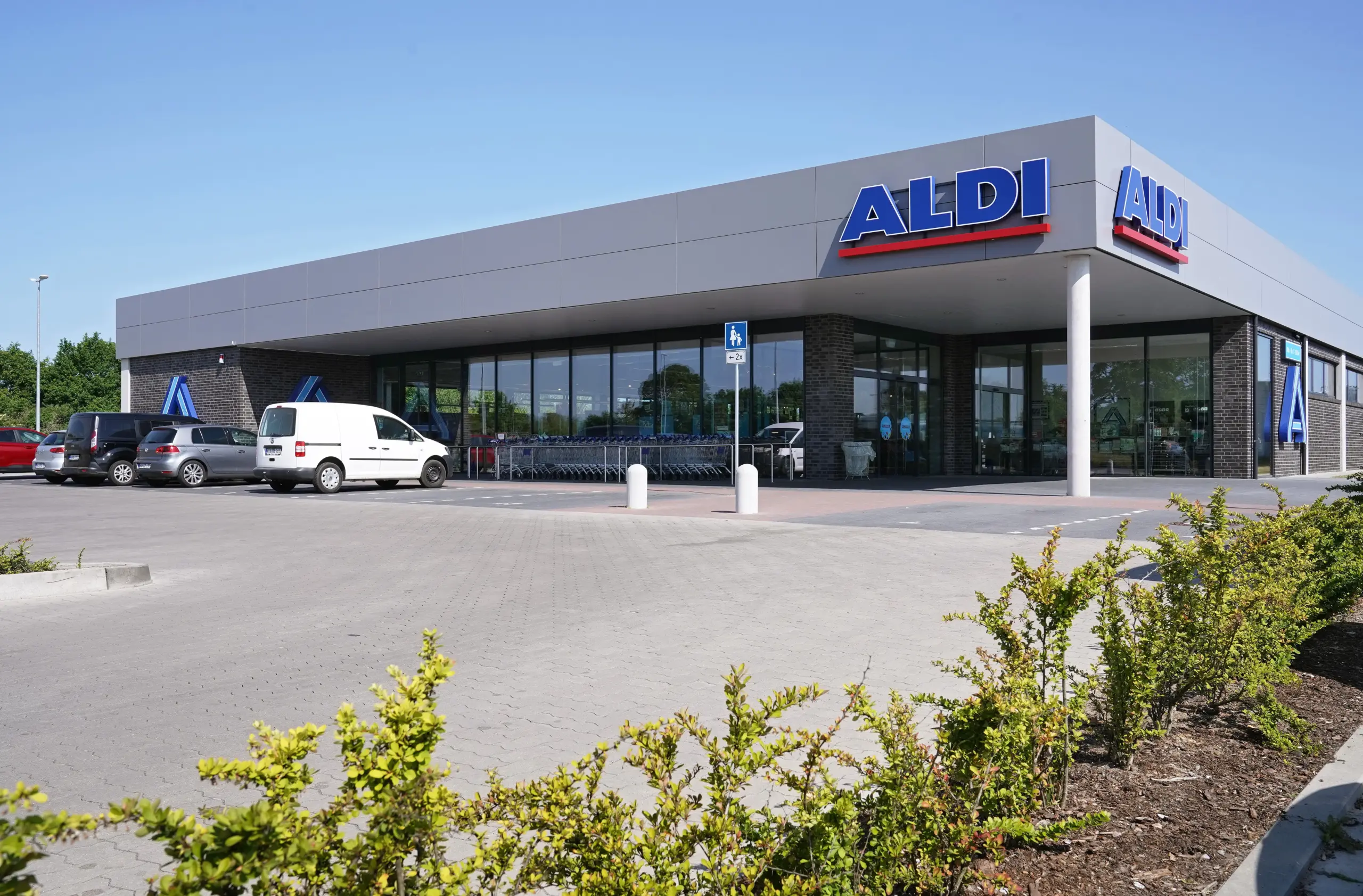 Aldi-Gewerbebau Gewerbebau eines Supermarktes